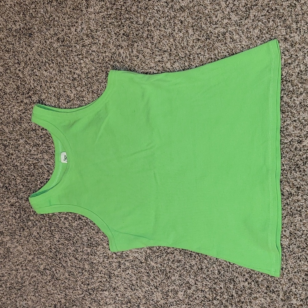 Women's nwots sz large Sew in Love green tank top,ribbed